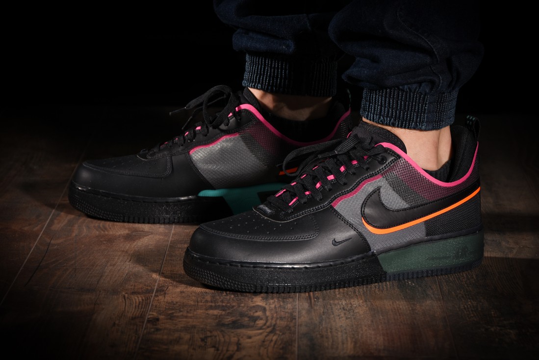 NIKE AIR FORCE 1 LOW REACT BLACK NEON