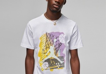 NIKE AIR JORDAN BRAND GRAPHIC CREW 1 TEE WHITE