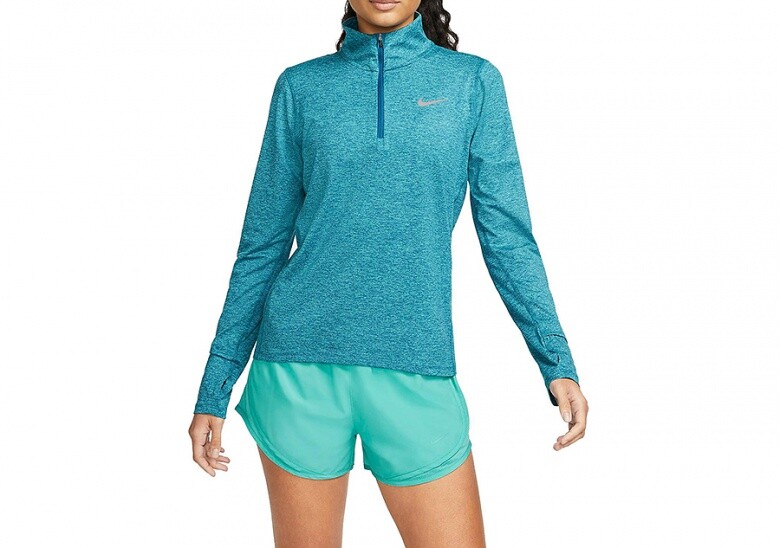 NIKE WOMEN'S ELEMENT HALF ZIP RUNNING TOP TURQOISE