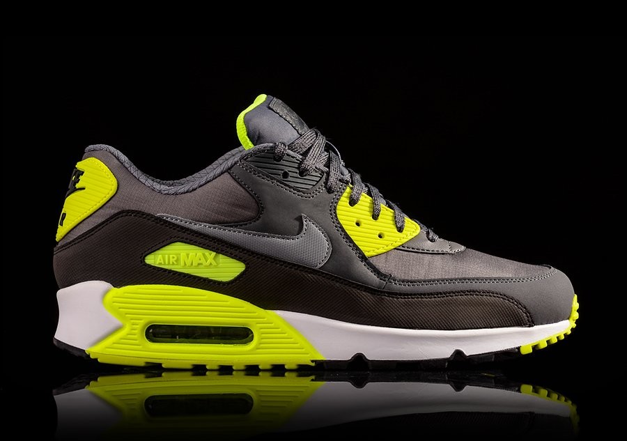 NIKE AIR MAX 90 ESSENTIAL DARK GREY VOLT NEON