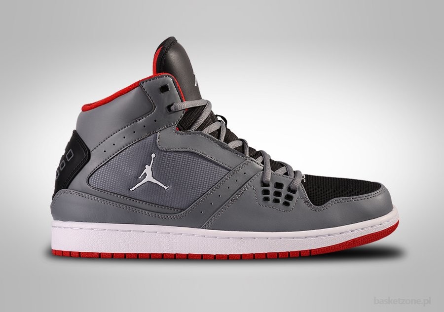 NIKE AIR JORDAN 1 FLIGHT COOL GREY WHITE BLACK RED