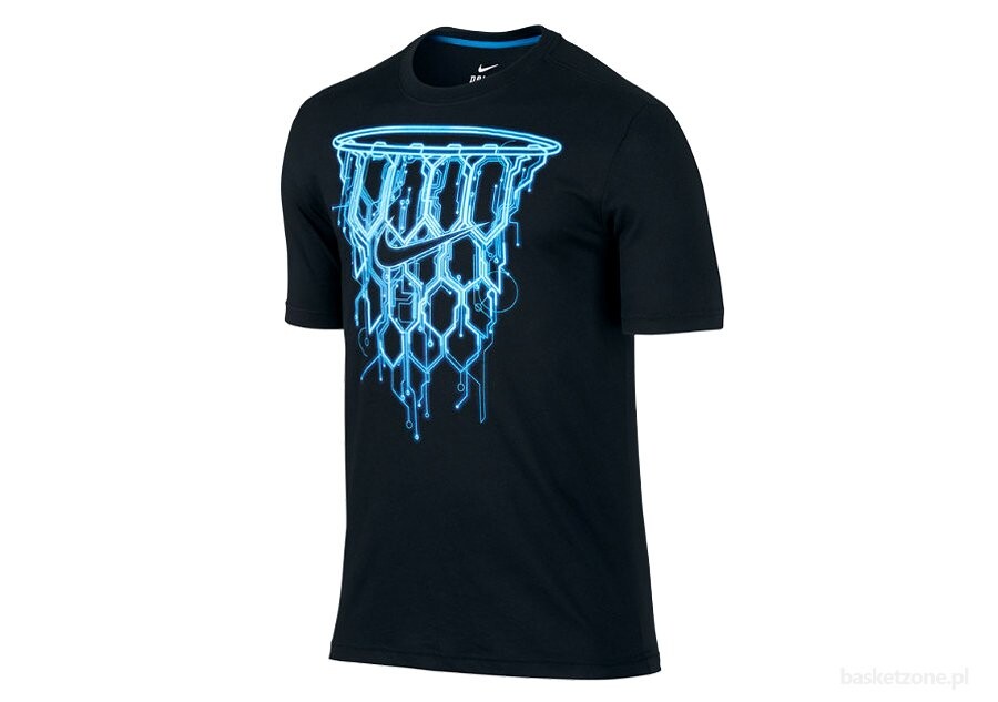 NIKE BASKETBALL CIRCUIT NET TEE BLACK BLUE